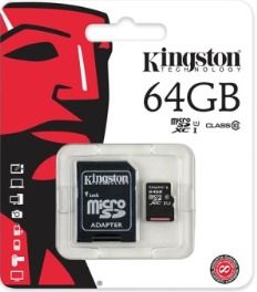 KINGSTON MicroSDHC 64Gb + adaptér