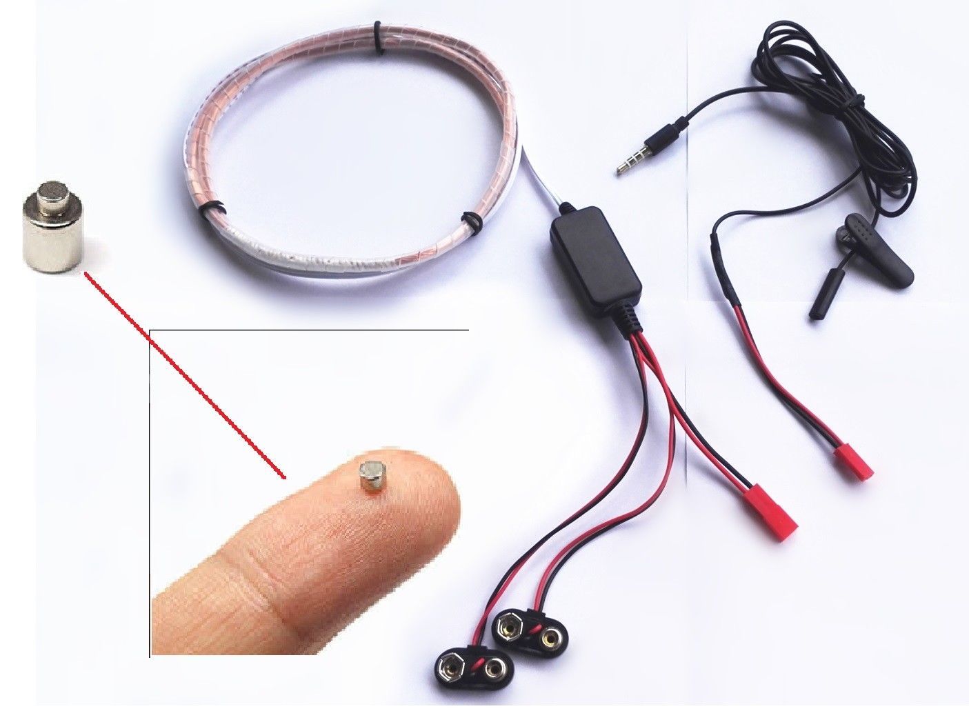 Neviditelné sluchátko s indukční smyčkou / špionážní sluchátko